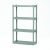 Open Storage Shelving Units  Durable BlowMolded Plastic  4 Shelves  15 Shelf Clearance  Charcoal 54 x 32 x 13 Charcoal 4Shelf