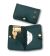 This black leather key and credit card holder has four metal rings for keys and is perfect for holding government credit cards while on travel. Black 21/4 x 4