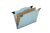 Hanging classification folder, letter size,  with pivoting hangers that fold down and 17point Kraft dividers.  Made in the U.S.A; TAA compliant. Light Blue Legal 1 Divider  4 Sections  2/5th ROC Tab  Legal