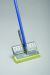 WASH FLOORS AND OTHER SURFACES WITH EASE. THE WOODEN MOP HANDLE INCLUDES AN INTEGRAL SQUEEZE MECHANISM THAT REMOVES EXCESS WATER FROM THE SPONGE. SPONGE IS 8 1/4 X 2 X 1 1/4 AND IS REPLACEABLE.