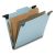 7530016216198, SKILCRAFT Hanging Classification Folders, Letter Size, 2 Dividers, 2/5Cut Exterior Tabs, Light Blue, 10/Box